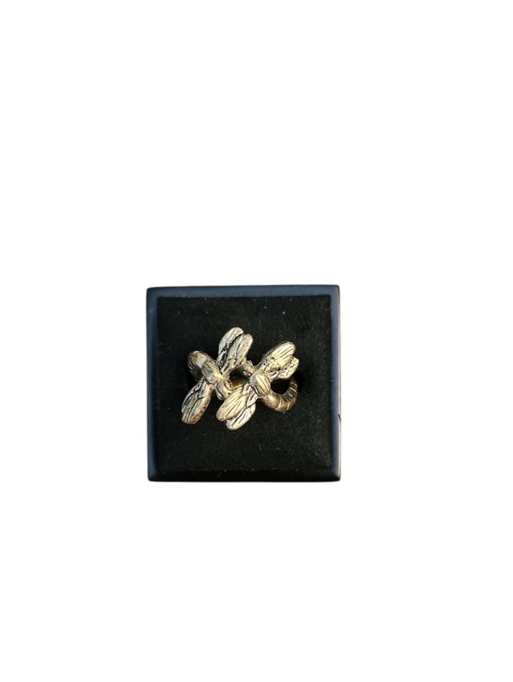 Size 4 Gold Toned Dragonfly Ring